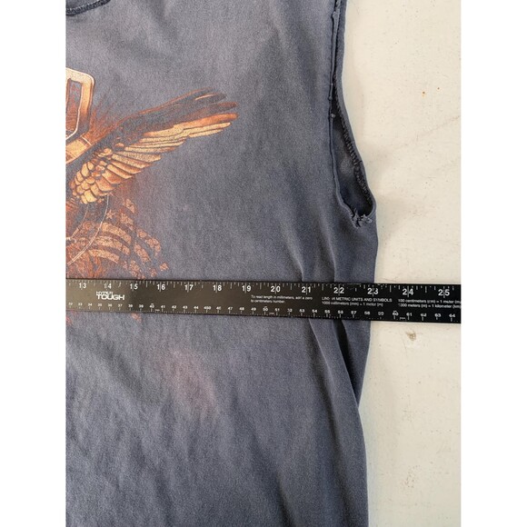 Vintage 90s Harley Davidson Stafford Texas Distressed Tank Top Size XL - Picture 4 of 7